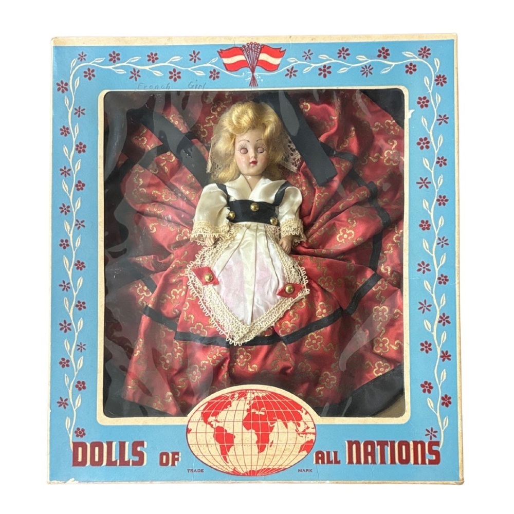 🌍 Vintage “Dolls of All Nations” – French Girl Doll (Original Box) 🇫🇷